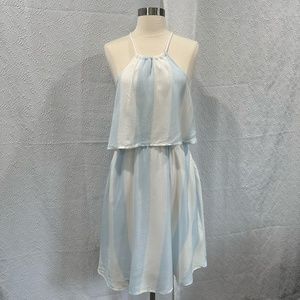 Lauren James Sleeveless Blue & White Striped Dress Size Small NWT